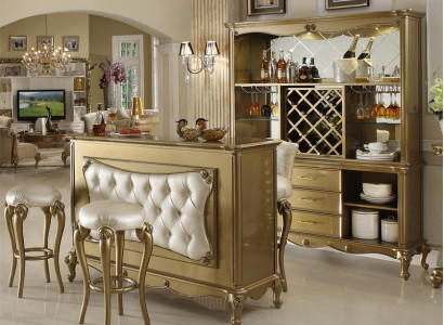Barthresen Bar Tisch Holz Bar Tische Tresen Luxus Klasse Barock Handarbeit Neu