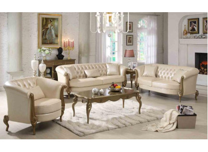Luxus Möbel Sofagarnitur Couch Sofa Polster 3+2+1 Sitzer mit Couchtisch Couchen