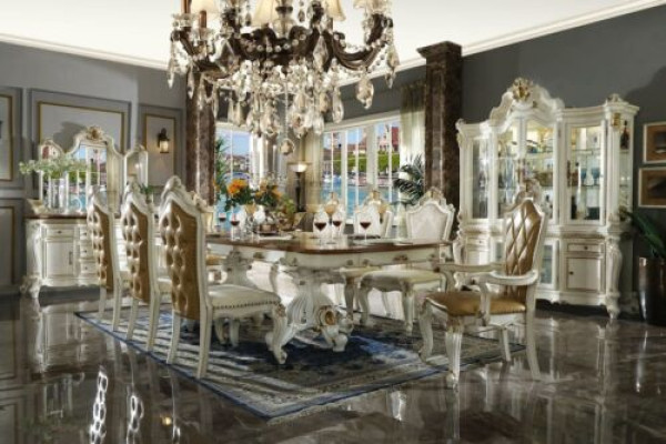 Klassisches Esszimmer Set Designer Esstisch 8x Stühle Komplette Garnitur Barock Rokoko