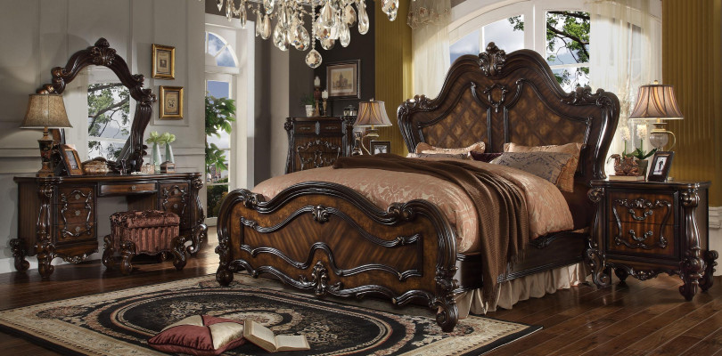 Chesterfield Doppelbett Bett Design Ehebett Luxus Betten Barock Antik Stil