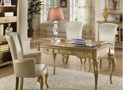 Schreibtisch Büro Tisch Klassischer Designer Office Tische Rokoko Barock Neu