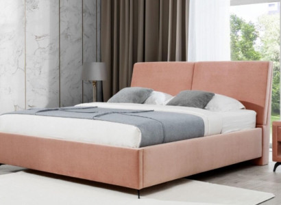 Bett Rosa Schlafzimmer Holz Möbel Textil Hotel Betten Art déco Stil