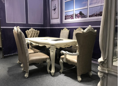 Barock Antik Stil Esstisch Tisch Echtes Holz Klassische Designer Tische