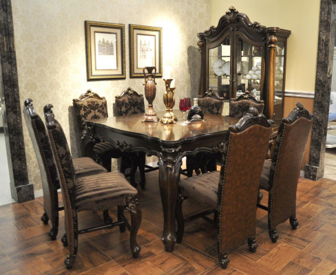 Esstisch Tisch Gruppe Esszimmer Tische Wohnzimmer Garnitur Holz Design