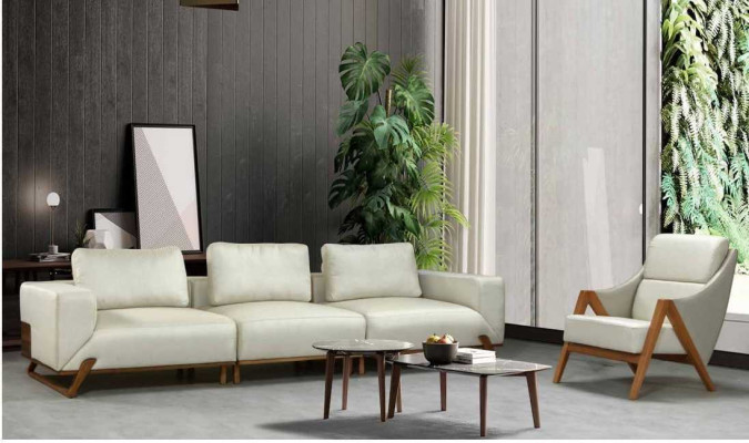 Sofagarnitur 3+1 Sitzer 3 Sessel Garnituren Stoff Wohnzimmer Set 3tlg