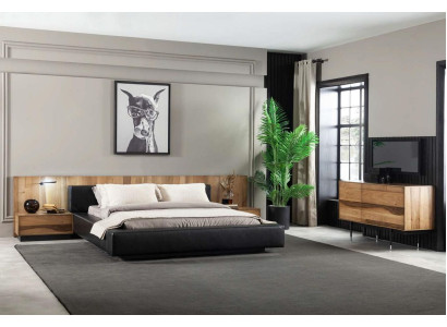 Luxuriöses und Komfortables 4-teiliges Schlafzimmer-Set in Braun - Moderner Stil für Ihr Schlafzimmer