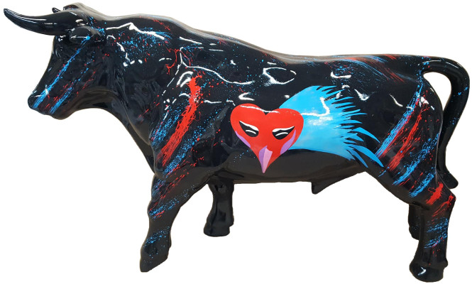 Deko Statue Stier Deko Statue Skulptur Abstrakt Design Figur Garten Dekoration