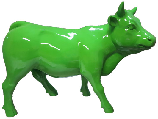 Statuen Skulptur Deko Statue Kuh Deko Statue Skulptur Abstrakt Design Figur Neu