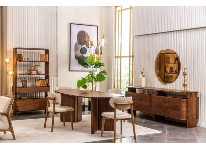Esszimmer Garnitur Essgruppe Essecke Esstisch Stühle Braun Set 10tlg