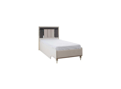 Luxus Kinderbett Bettrahmen Bett Kinderzimmer Bettgestelle Beige Stoff