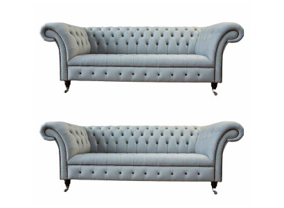 Designer Wohnzimmer Set 2x 3 Sitzer Sofas Luxus Wohnzimmer Set Möbel