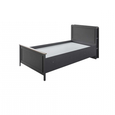 Garnitur Kinderzimmer Bett Kinderbett Kindermöbel Grau Holz Set 4tlg