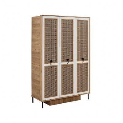 Kindermöbel Garnitur Kinderzimmer Bett Kinderbett Braun Holz Set 4tlg