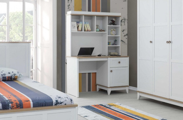 Jugenbett Kindermöbel Kinderbett Komplette Weiß Holz Set 4tlg Modern