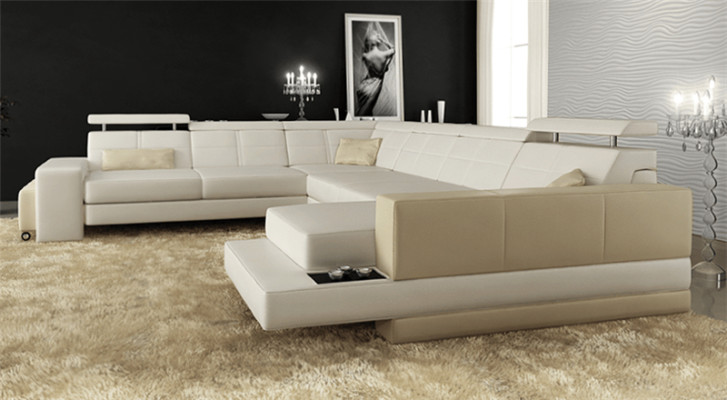 Design Couch Luxus Couchen Leder Sofa Sitz Eck Garnitur Polster Ecke Couch Weiss