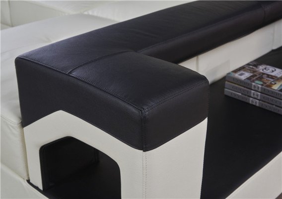 Garnitur Polster Ecke + Sessel Couch Design Couch Couchen Leder Sofa Sitz Eck
