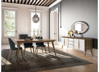 Essgruppe Design Esszimmer Möbel Weiß Luxus Set Esstisch 4x Stühle Sideboard