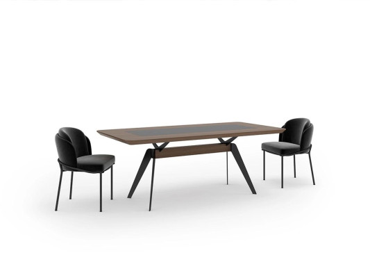 Luxus Esszimmer set Esstisch 4x Stühle Stuhl Textil Essgruppe Garnitur Neu