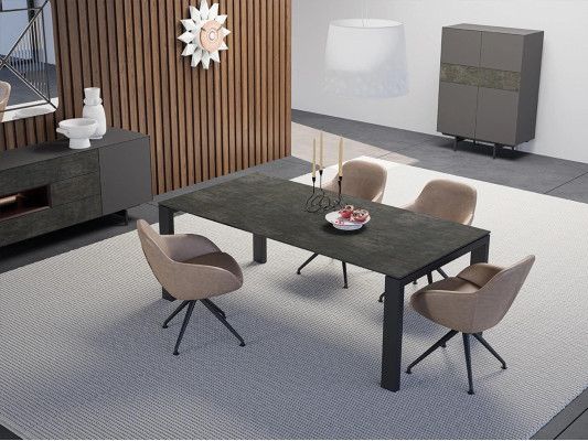 Essgruppe Esszimmer Set 8tlg Esstisch 4x Stühle Luxus Schrank Design Einrichtung