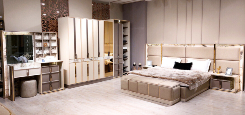 Design Schminktisch Luxus Schlafzimmer Einrichtung mit Spiegel Modern Möbel