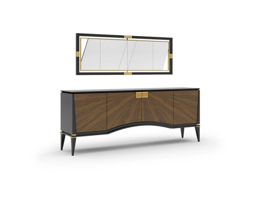 Luxus Modern Möbel Esszimmer Esstisch Design 4x Stühle Essgruppe Sideboard