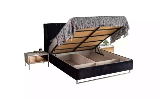 Schlafzimmer Bett 2x Nachttische Luxus Möbel 3tlg. Modern Betten Neu