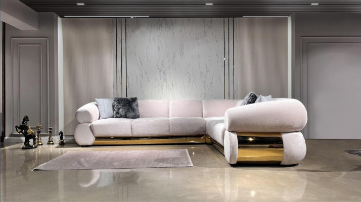 Luxus Ecksofa L-Form Wohnzimmer Modern Design Möbel Polstermöbel Neu