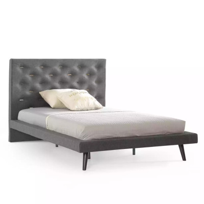 Komplette Jugendbett Schlafzimmermöbel Holzbett Bett Grau Set 4tlg
