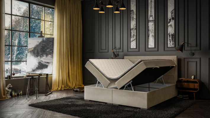 Luxus Schlafzimmer Bett Doppel Polsterbett Modern Design Möbel Boxspringbett