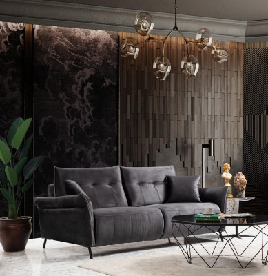 Modern Sofagarnitur Set 3 tlg Luxus Sessel Wohnzimmer Garnitur Dreisitzer Sofas