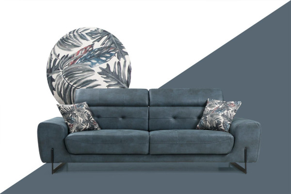 Sofagarnitur 2 tlg Dreisitzer Sofa Couch Wohnzimmer Designer Sessel Textil Möbel