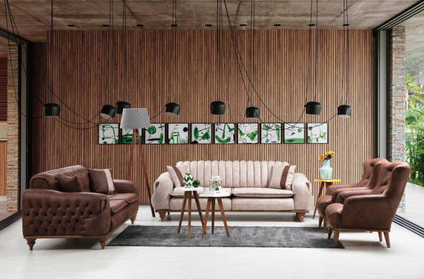 Luxus Möbel Design Sessel Modern Design Sessel Braun Wohnzimmer Neu