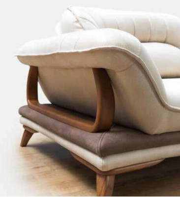 Wohnzimmer Textil L-Form Sofas Weiß Ecksofa Polstermöbel Eckgarnitur