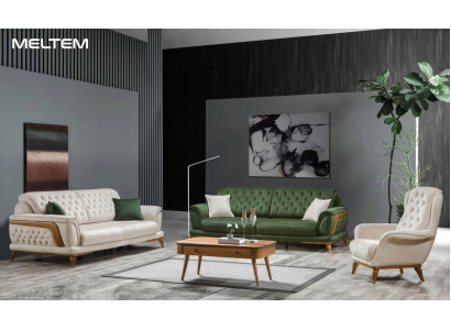 Garnitur Luxus Wohnzimmer Sofagarnitur 331 Sitz Sofa Sessel Sofas 3tlg