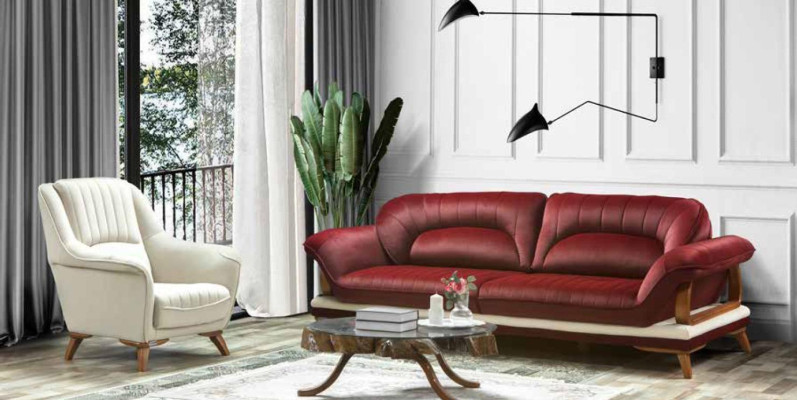 Sessel Sitz Klassisch Design Wohnzimmer Polster Einsitzer Relax Weiß
