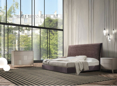 Bett Betten Doppelbett Schlafzimmer Polster 180x200cm Italienische Möbel