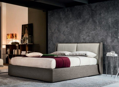 Bett Textil Polster Schlafzimmer 180x200 Design Doppelbett Lederbett Betten Neu