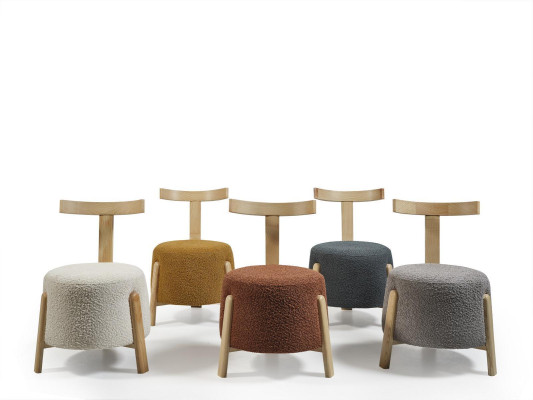Moderner Sessel Stuhl 1x Esszimmer Lounge Sitz Polsterstuhl Textil Neu