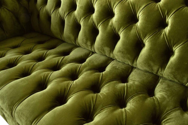 Design Chesterfield Sofa 3 Sitzer Grün Couch Polster Sofas Wohnzimmer