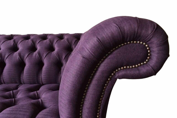 Chesterfield 3 Sitzer Sofa Stoffsofa Couch Polster Sitz 3er Sofas Neu