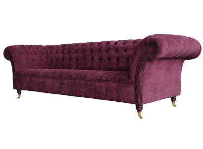 Chesterfield Design Couch Polster Textil Sofa Couchen 3er Sitzer Neu