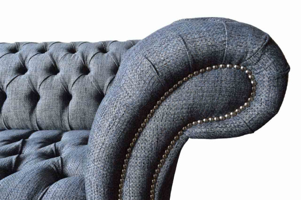 Dreisitzer Couch Polster Design Sofa Chesterfield Grau Sofas Zimmer Möbel