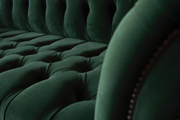 Design Sofa 3 Sitzer Couch Polster Chesterfield Wohnzimmer Textil Couchen