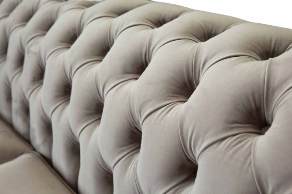 Chesterfield 3 Sitz Relax Lounge Sofa Textil Polster Couch Stoff Couchen