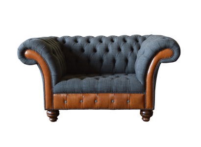Sessel 1 Sitzer Sofa Polster Design Luxus Stoffsofas Chesterfield Textil