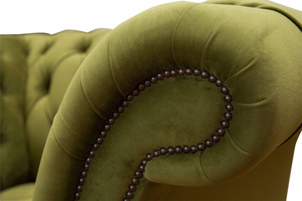Chesterfield Design Sessel Couch Polster Luxus Textil Couchen Einsitzer