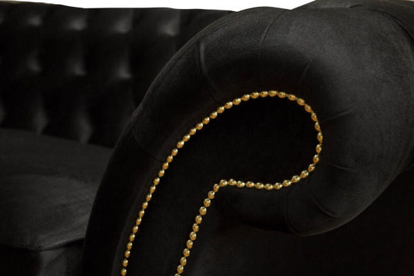 Chesterfield Sofa 3 Sitzer Couch Polster Luxus Textil Couchen Sofas