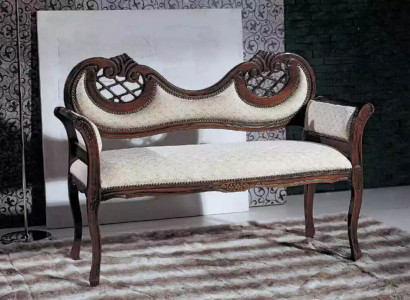 Wohnzimmer Luxus Bank Polster Stoff Textil Sitzmöbel Polsterbank