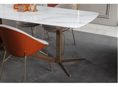 Tisch in Weiß für Esszimmer Luxuriös Moderner Stil Komfortabel Tische