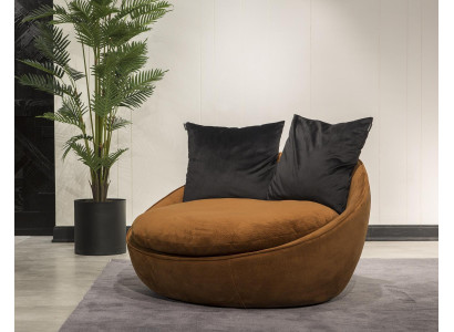 Runder Sessel Relax Stuhl Polster Einsitzer Couch Möbel Gepolstert Rund